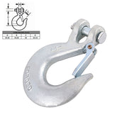 1/2" G70 Winch Hook 4WD Off Road Tow Hook Clevis Chain 36000LBS